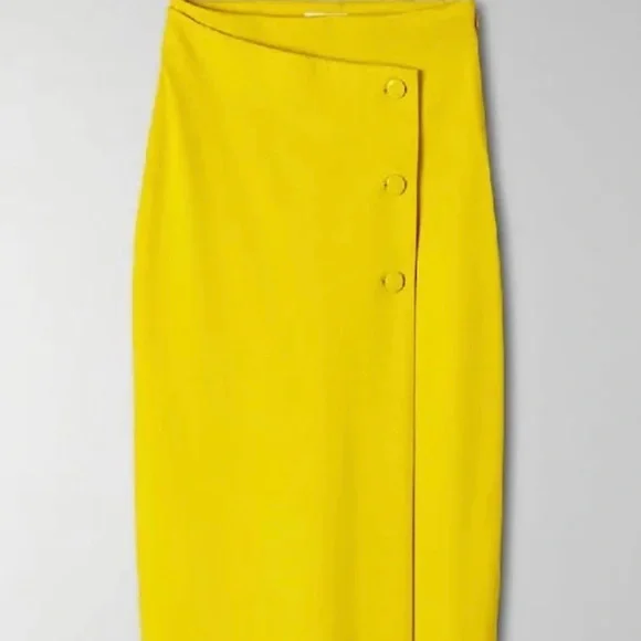 Babaton Skirts Aritzia Babaton Nwt Billy Skirt Wrap Midi Size